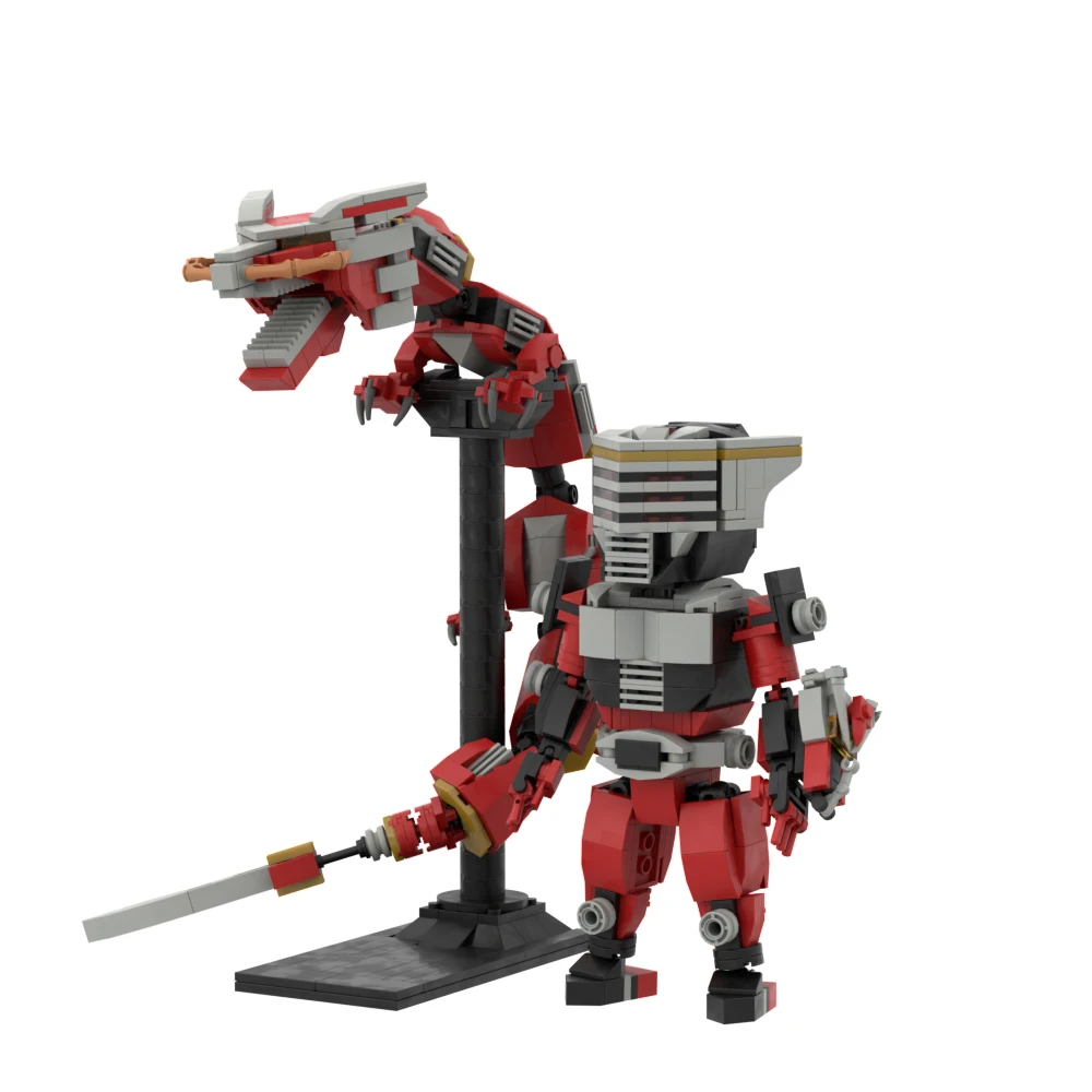 

BZB MOC Mecha Series Dragon Knight Building Block Set Kamen Ridered Robot Assemble Brick Toys for Kids Birthday Gift for Boys