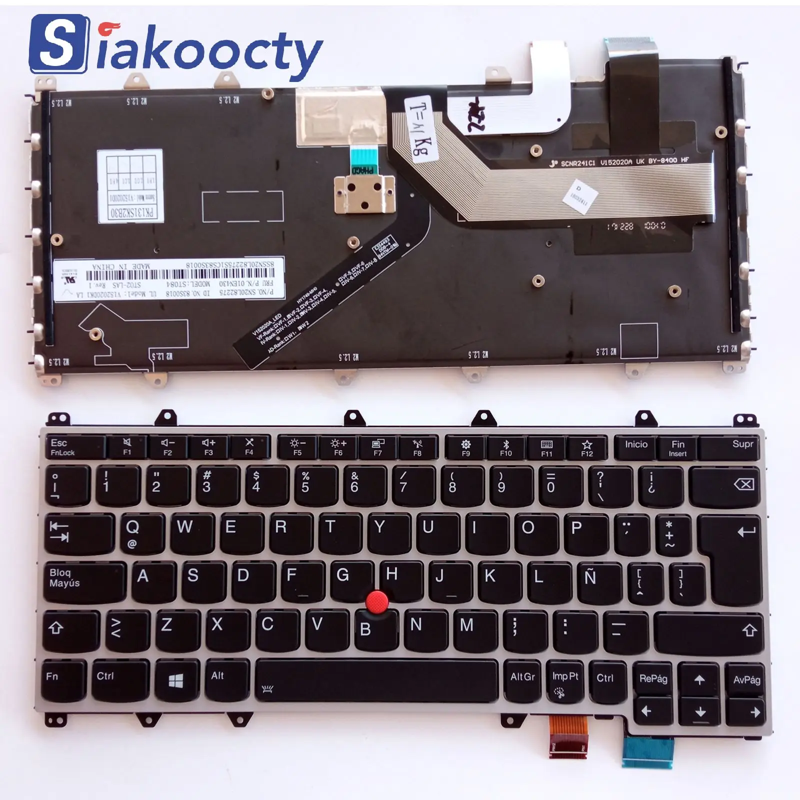 

US/RU/SP/PO/UI FOR Lenovo Thinkpad S1 Yoga 4th Yoga 370 X380 Backlight Keyboard