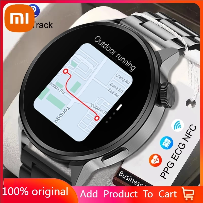 

Xiaomi NFC Smart Watch Men Smart Bluetooth Call Sport GPS Track Smartwatch Women Heart Rate ECG PPG Smartwatch For Android ios