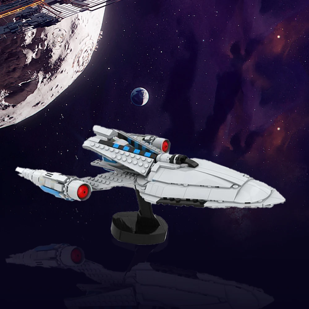 Фото MOC-179708 Космический корабль USS Protostar Модель Строительные блоки Space Terk Автомобиль-головоломка Кирпичи Сборные игрушки Креативный подарок для детей №2