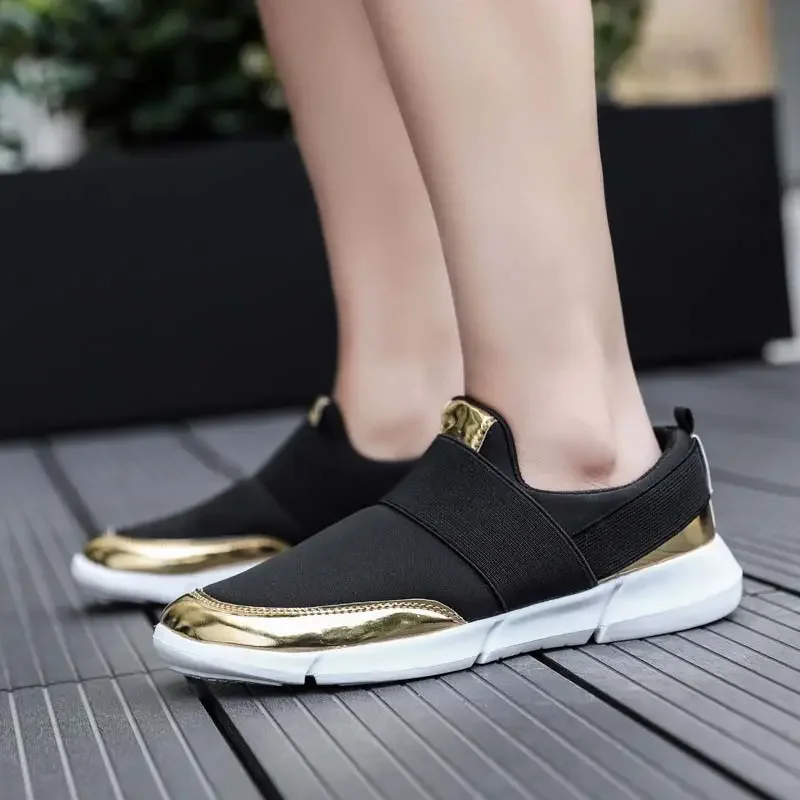 

Spring Autumn Slip On Casual Sneakers Women Shoes Loafers Ladies Comfortable Flats Female Breathable Stretch Cloth