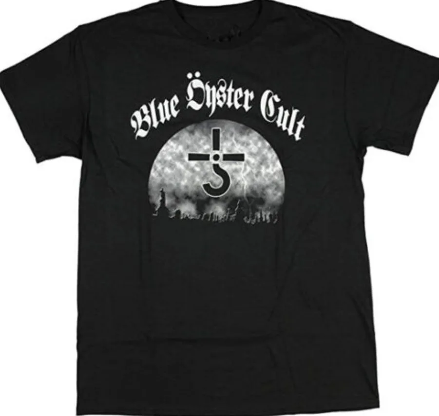 Голубая футболка из культа устриц, забавная популярная дизайнерская футболка,!