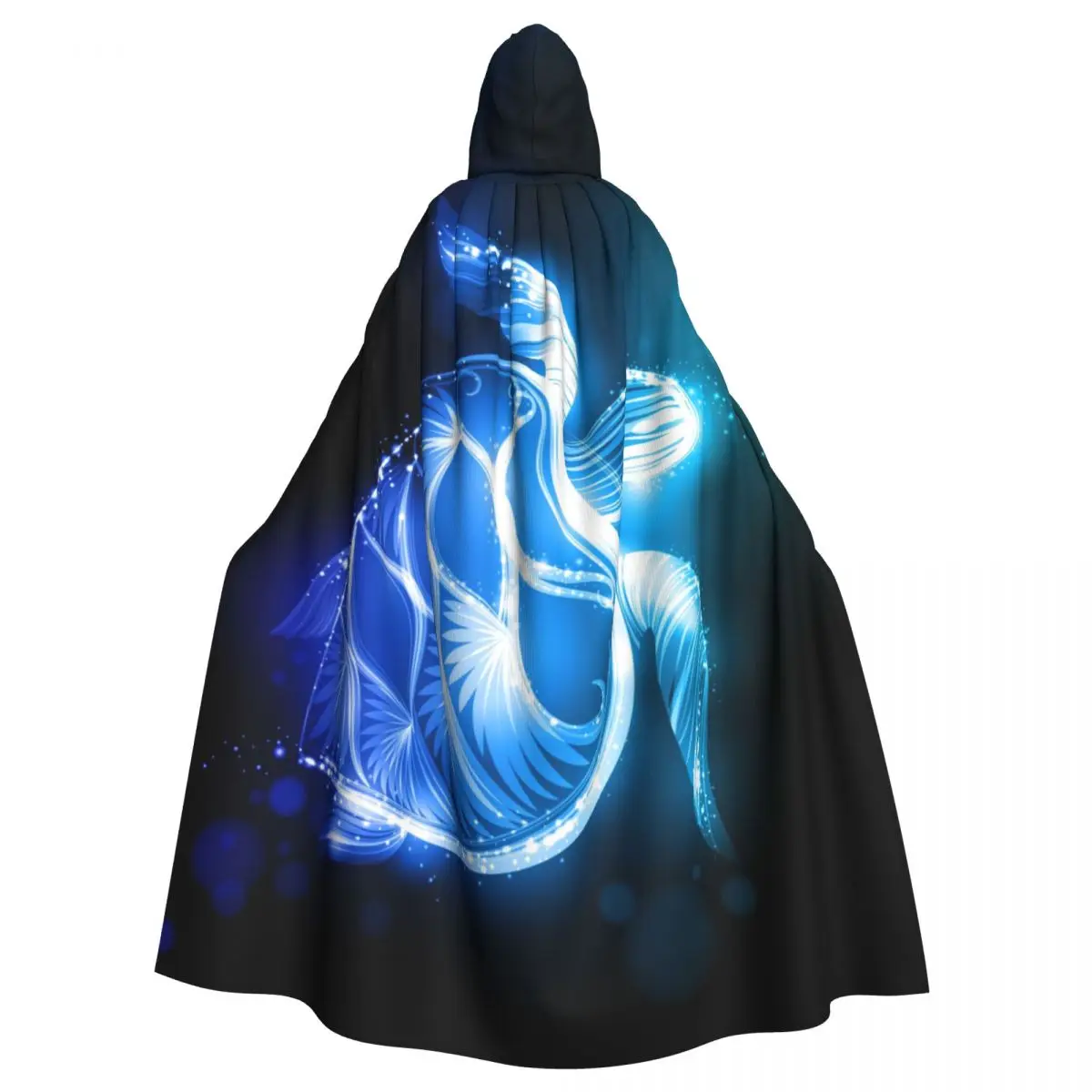 

Blue Sea Turtle Hooded Cloak Polyester Unisex Witch Cape Costume Accessory