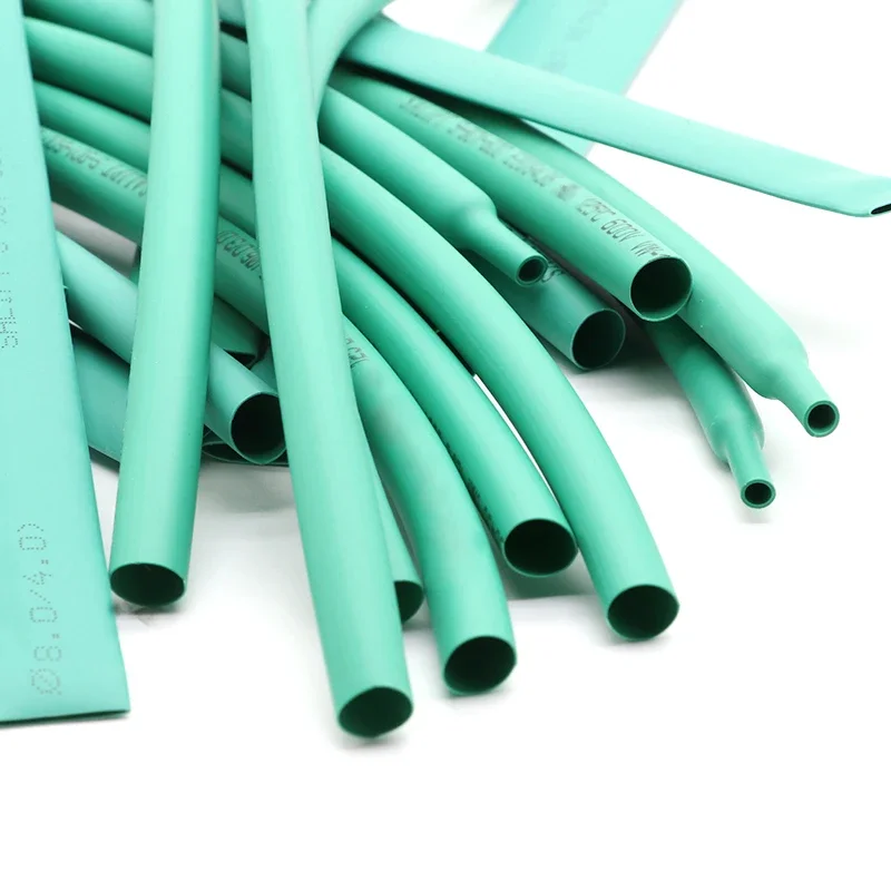 1/2/5/10 м зеленая термоусадочная трубка 2:1 диаметр 0 6 ~ 80 мм полиолефиновая кабельная