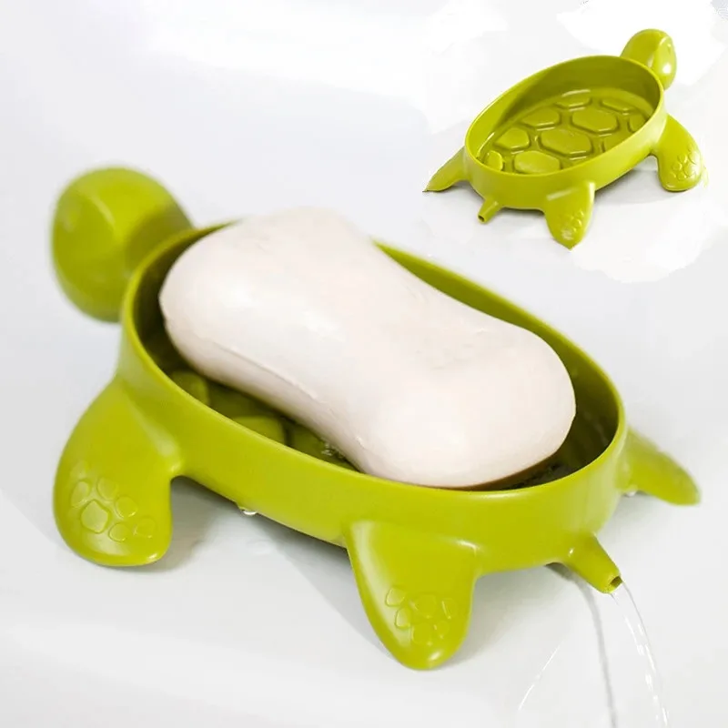 

Sea Turtles Soap Dish Non-slip Sponge Soap Drain Holder For Bathroom Soap Holder Soap Container Portable Soap Dishes Bathroom