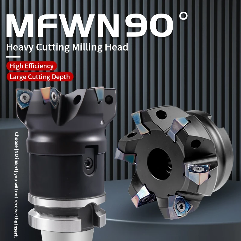 

MFWN 90-градусная двухсторонняя шестиугольная плоскорежущая фрезерная головка WNMU 080608 Вставка для грубой обработки быстрой фрезерования