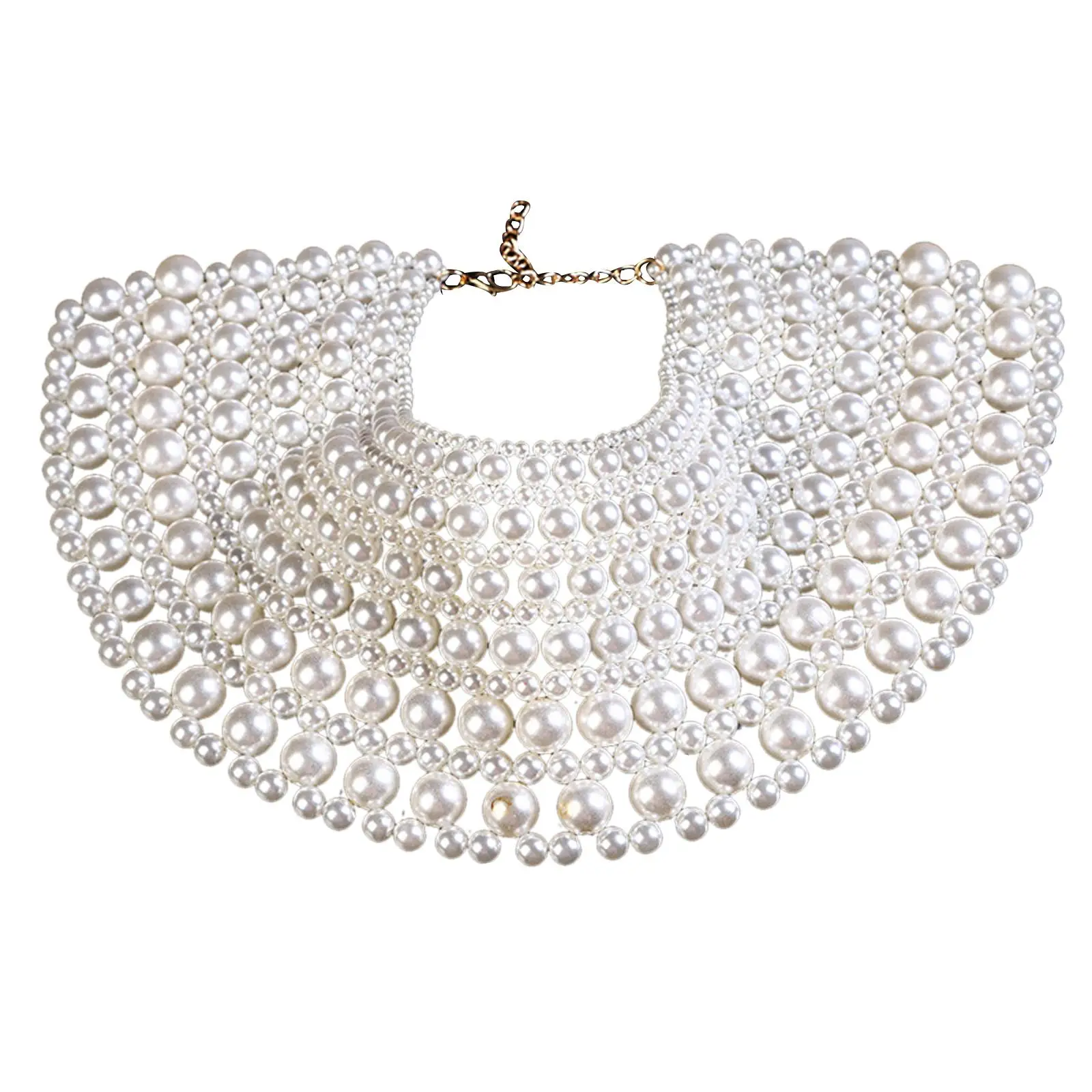 

Ожерелье из искусственного жемчуга, имитация белого жемчуга, шаль для поделок «сделай сам» из нескольких нитей