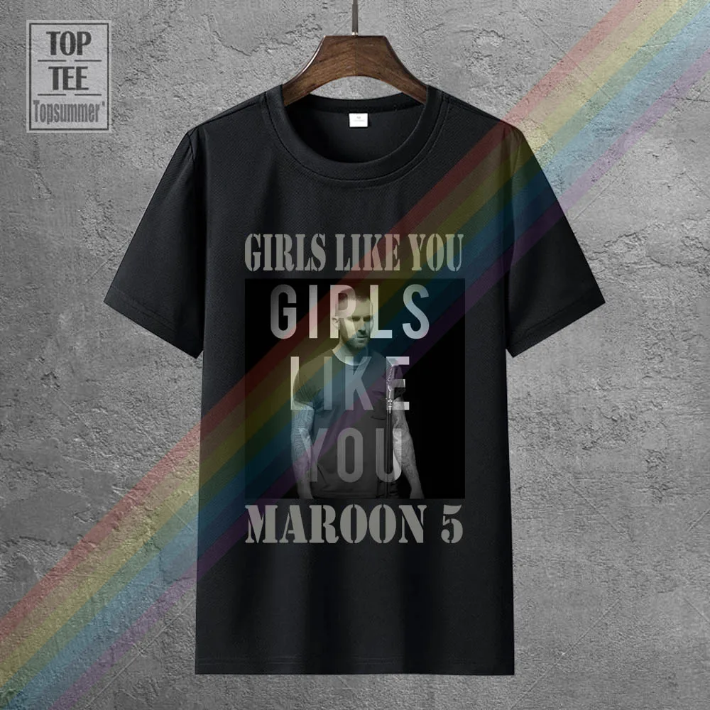 

Maroon 5 Tshirts Girls Like You T-Shirts Goth Retro Tshirt Gothic Emo Tee Shirt Punk Hippie T-Shirt