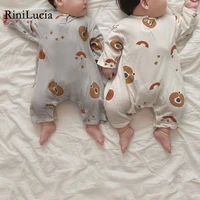 rinilucia cotton baby jumpsuit baby long sleeve toddler romper clothes newborn romper baby home clothes baby girl springclothes