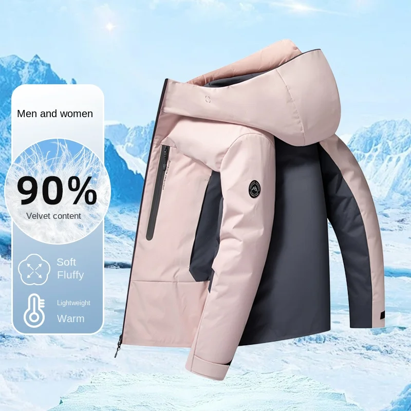 Дизайнерская одежда YEAE мужская и женская зимняя пуховая куртка 2024 ветрозащитная