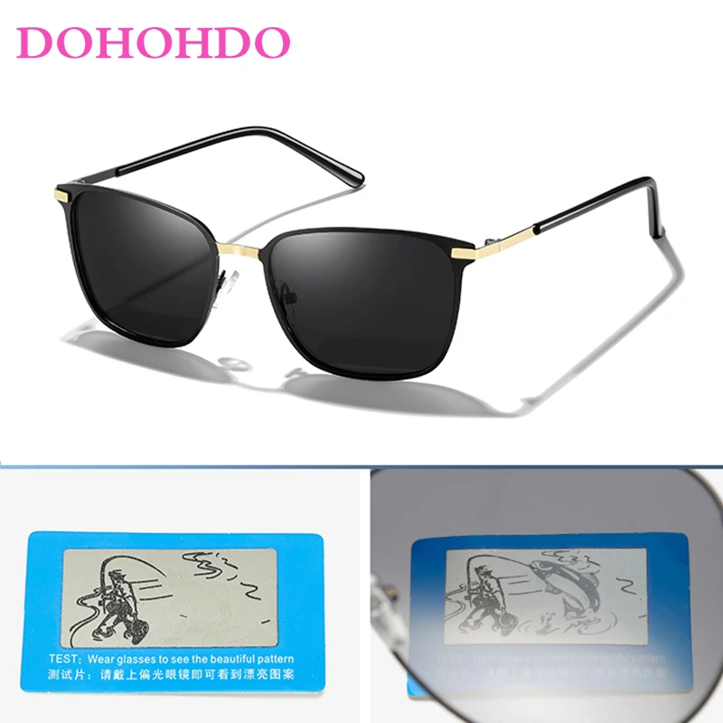 

Солнцезащитные очки DOHOHDO Мужские поляризационные, Классические зеркальные солнечные очки квадратной формы с антибликовым покрытием, для в...