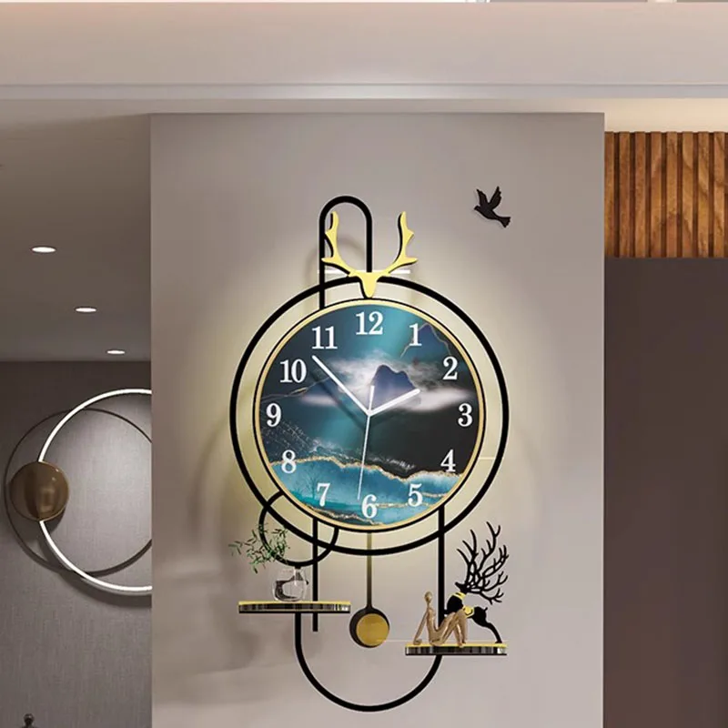 Reloj de pared redondo para dormitorio, colgante moderno, único, reloj de pared...