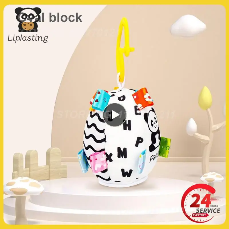 

Детские развивающие игрушки черно-белые геометрические подвесные Погремушки для новорожденных плюшевые кольца-колокольчики для младенцев подарок для малышей
