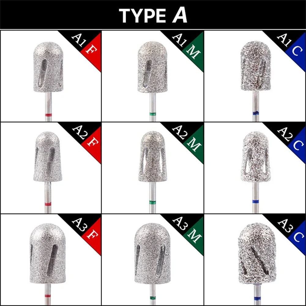 

Сверла для педикюра для удаления треснувшей кожи, Профессиональные алмазные насадки для удаления мозолей, ног, инструмент для маникюра и педикюра