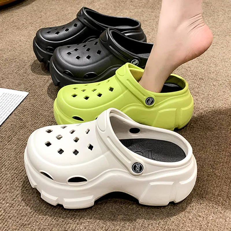 Summer Women Sandals 8cm Beach Shoes for Women Clogs Garden Slippers for Girl Platform Sandals Women Shoes Sandalias De Mujer