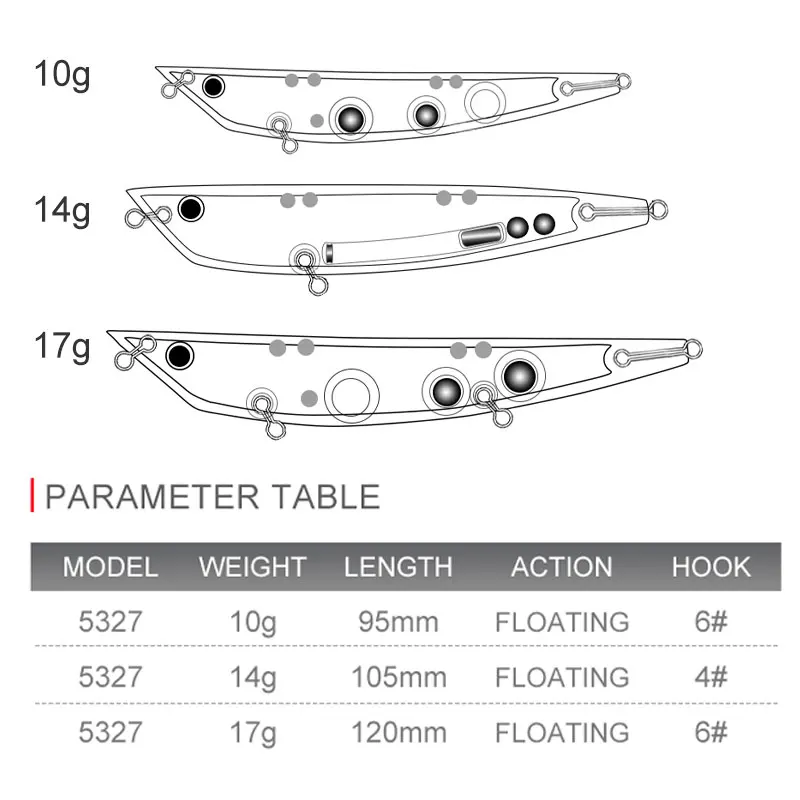 Плавающая рыболовная приманка Kingdom 95 мм 10 г 14 17