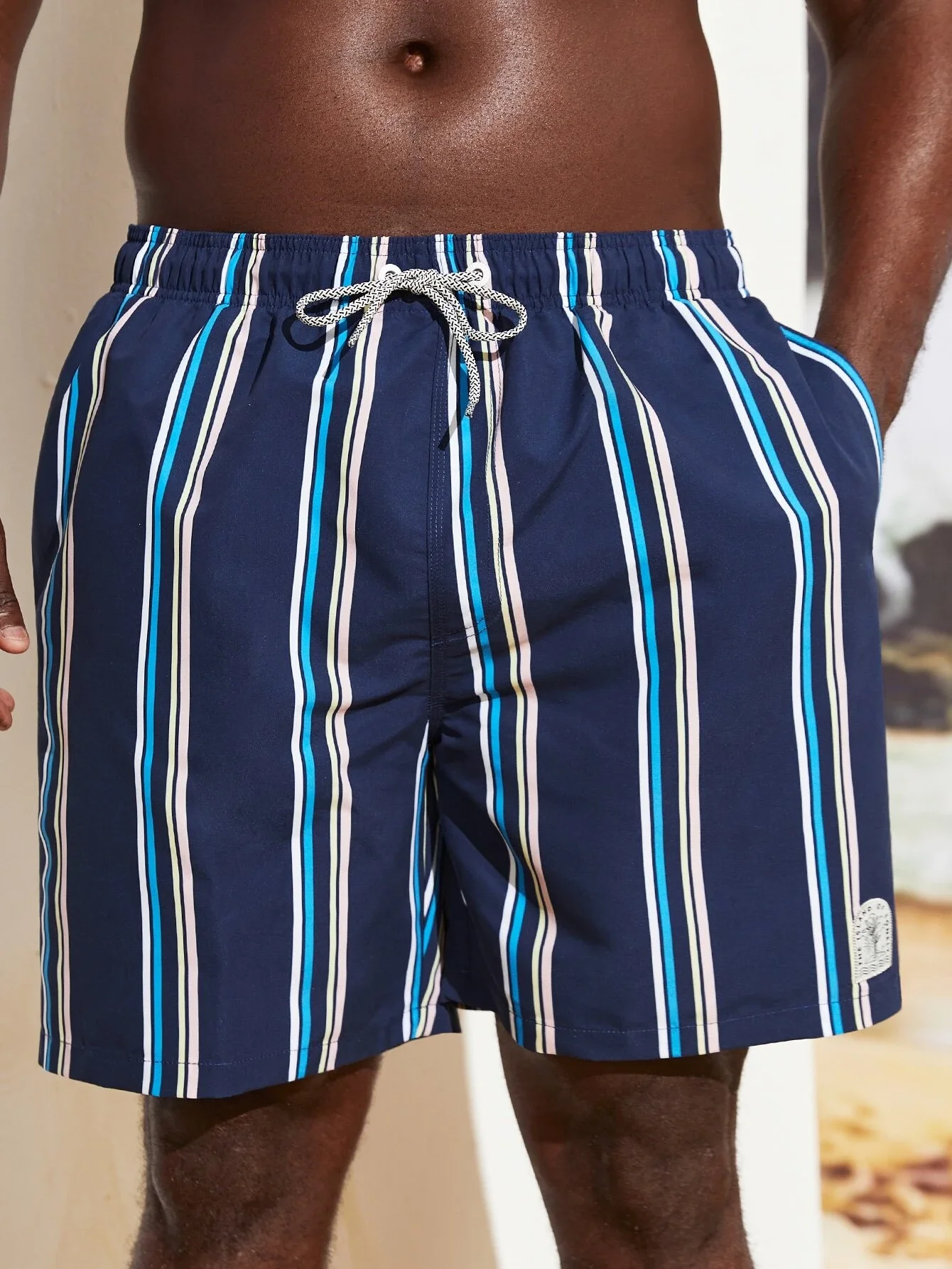 

Шорты мужские пляжные хлопковые в стиле пэчворк, модные повседневные короткие штаны для дома и спорта, свободная уличная одежда средней дли...