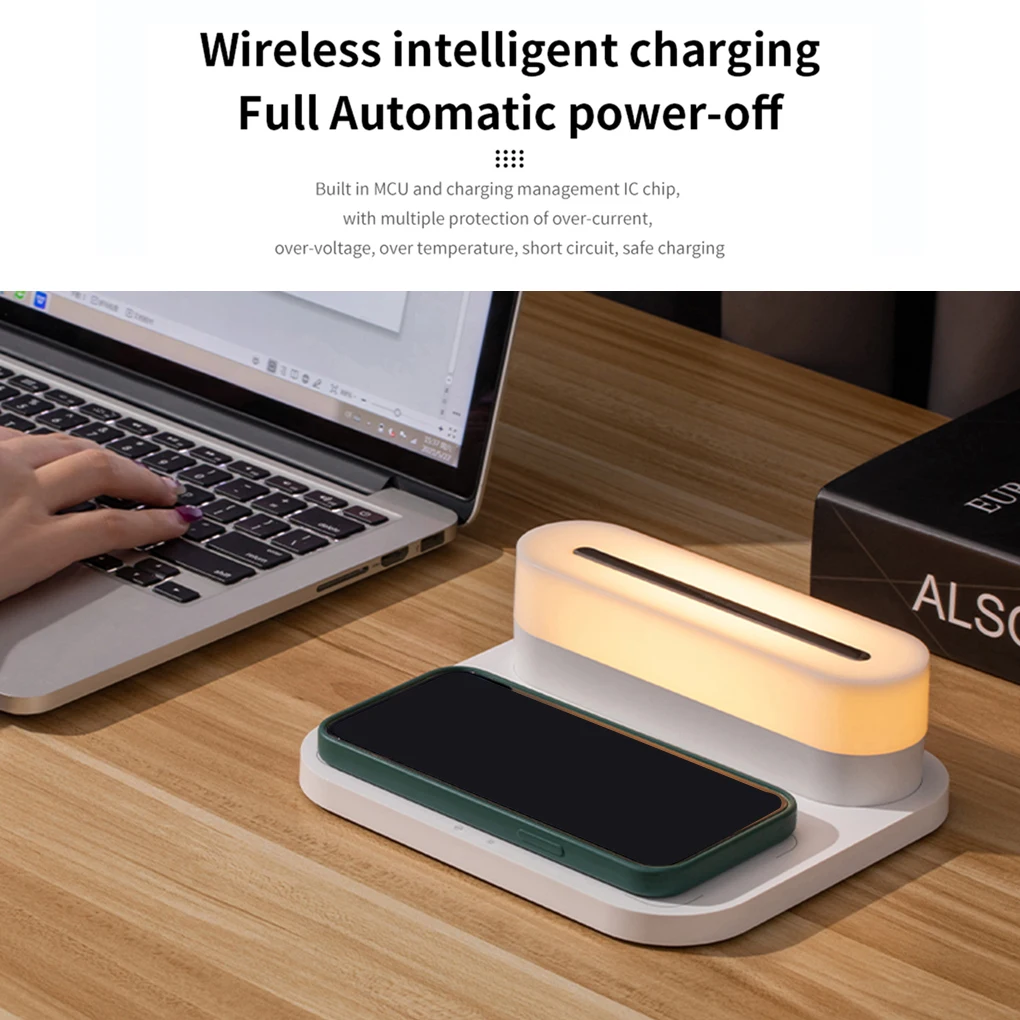

Night Light Wireless Charging Bedroom Lamp Nightstand Lighting Tool