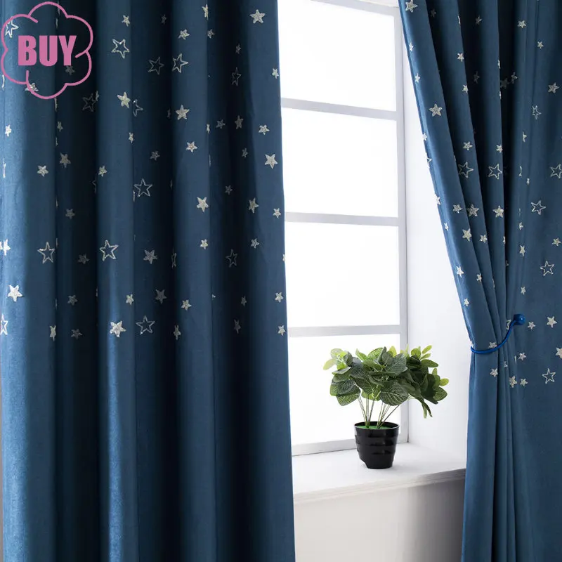 

Modern Curtains for Living Dining Room Bedroom Children's Room Star Curtain Window Curtain Customized Cotton and Linen Curtains