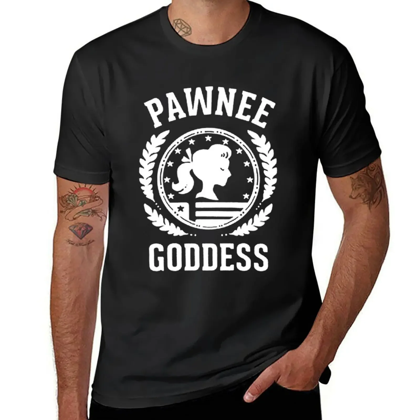 Футболка PAWNEE GODDESS блузка для мальчика рубашки мужская футболка с рисунком