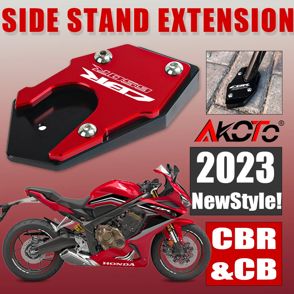 

Motorcycle Kickstand Enlarge Side Stand Extension Support Pad for HONDA CBR650R CB650R CBR CB 650R 2019 2020 2021 2022 2023