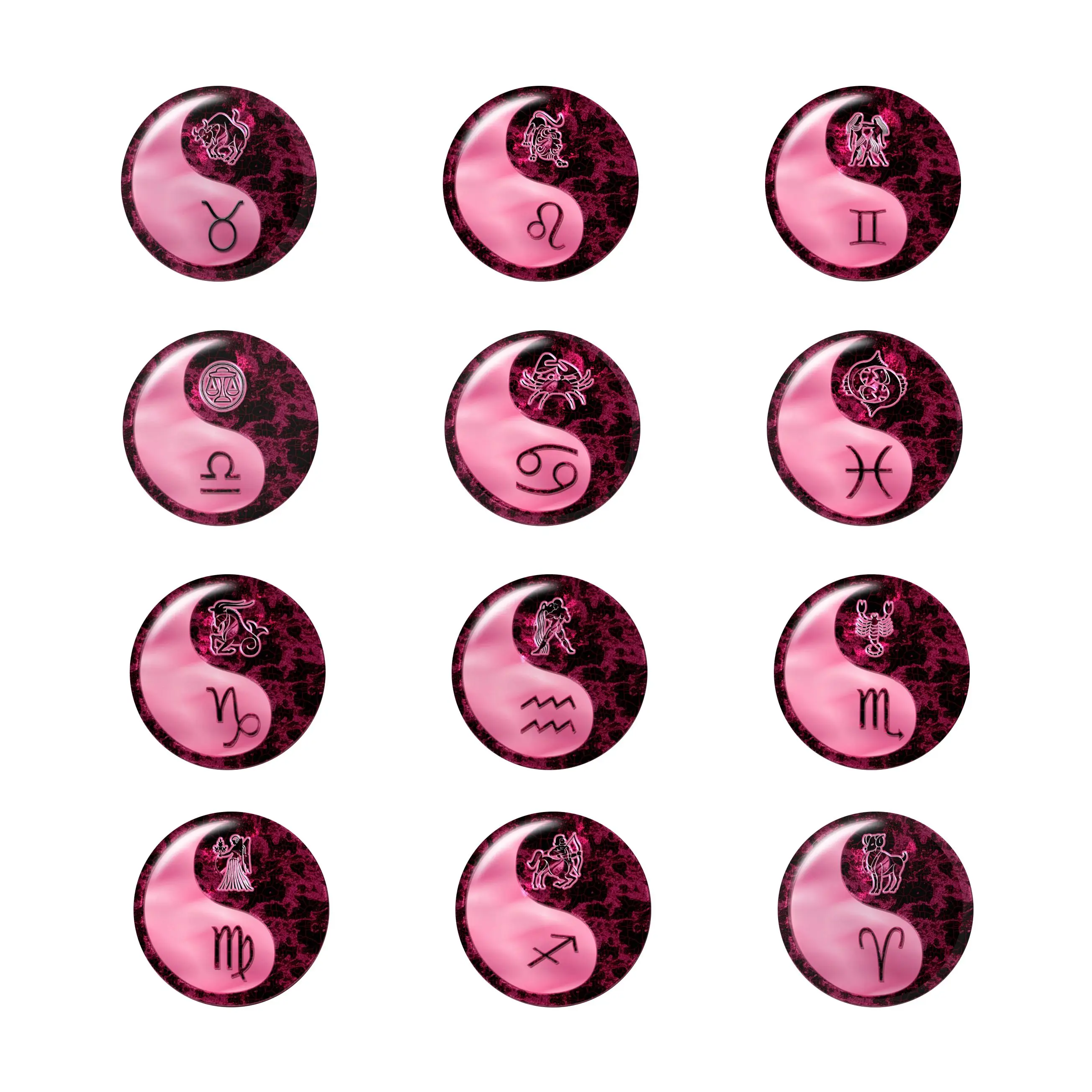 

Окрашенные металлические кнопки с изображением Зодиака созвездий, аксессуары для сумок, шляп, одежды, обуви Z1765