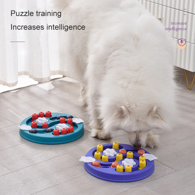 

Pet Educational Treats Feeder Dog Toy Accessories for Small Dogs Interactive Turntable Into Food Bowl Products Puppy Accessories