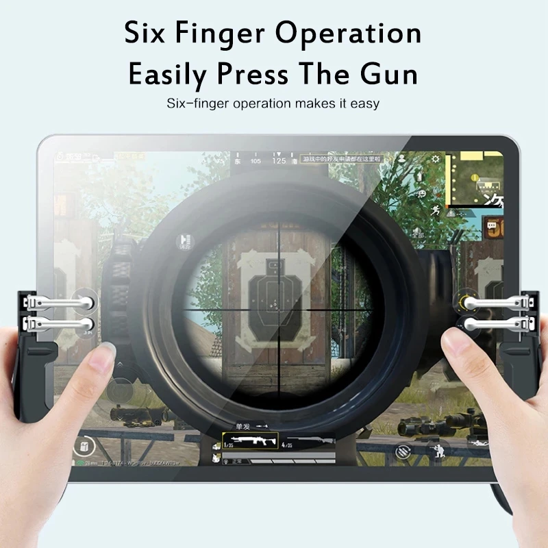 Для iPad Android Tablet Trigger Pubg 6 Fingers Free Fire аксессуары контроллер геймпад джойстик игровая