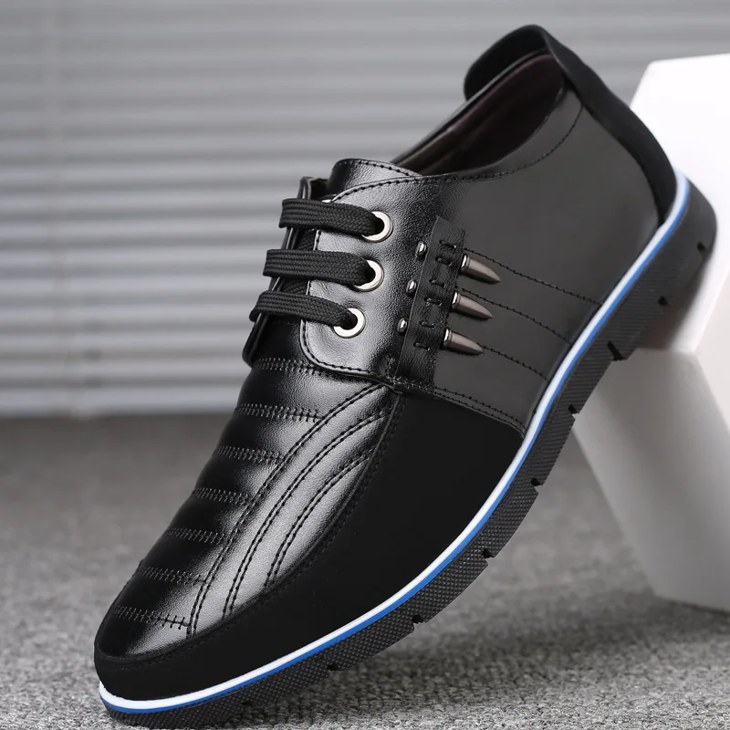 Men Casual Shoes Fashion Business Men Shoes Comfort Slip on Male Loafers Platform Leather Work Shoes Business Footwear Tênis