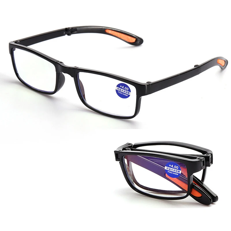 

Портативные складные очки для чтения, модные ретро очки для дальнозоркости с защитой от синего света, мужские и женские компьютерные очки от + 1,0 до + 4,0