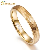 bonlavie 4 6mm tungsten carbide ring men women rings couple gift wedding bands gold color geometric figure