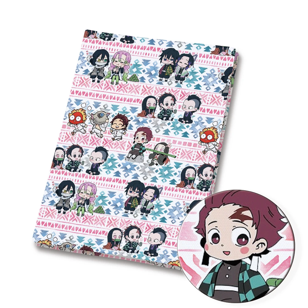 

Demon Slayer Cartoon Hot DIY 140x50CM Polyester cotton Fabrichandmade sewing patchwork printed fabric fabric