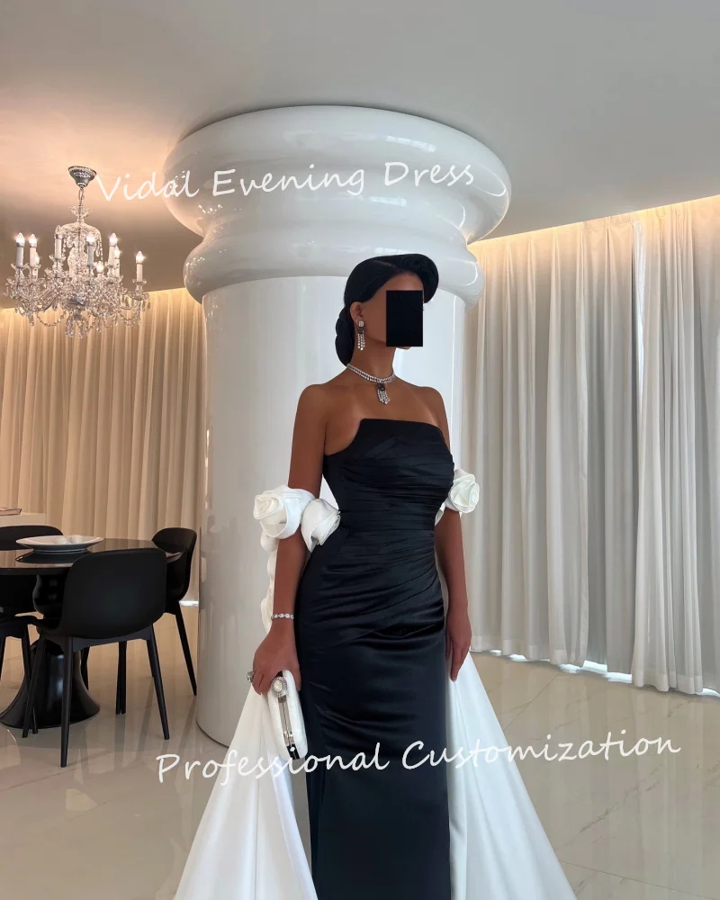 Выправдальные вечерние платья из атласа без бретелек рукавов длиной до пола