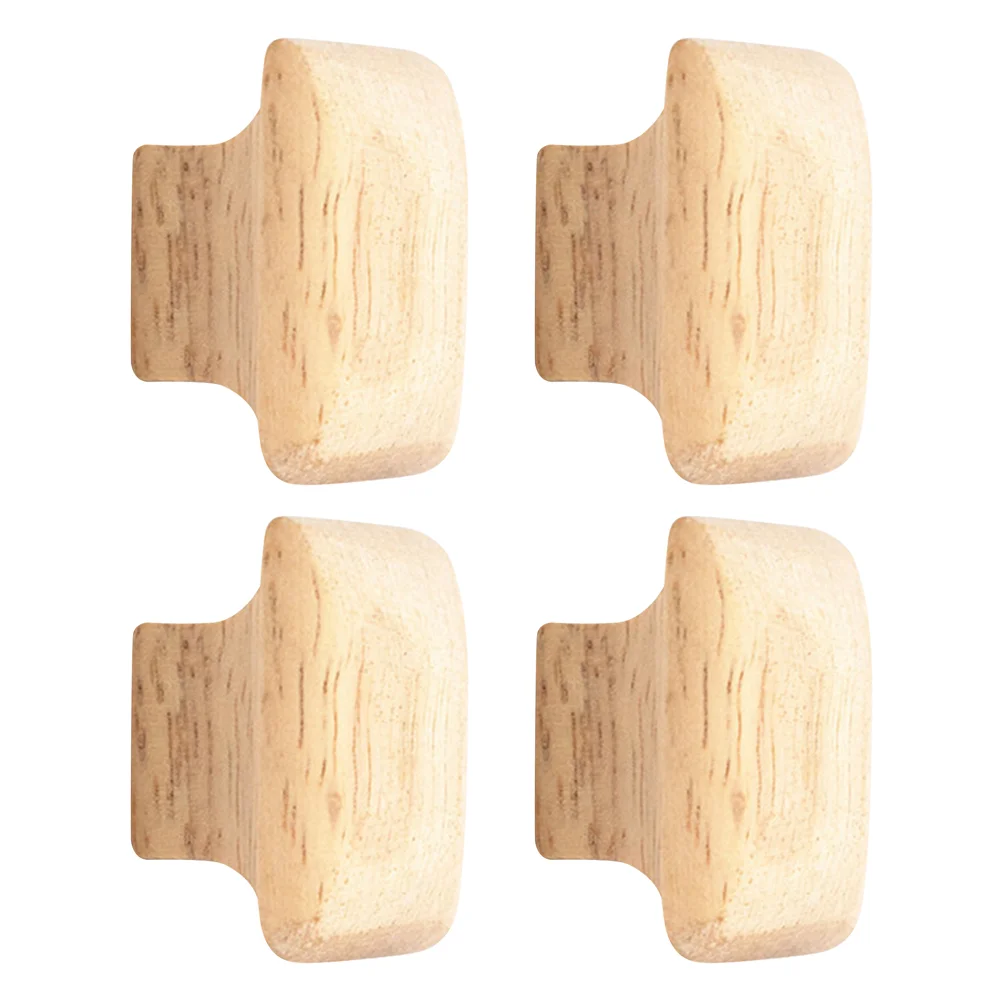 

4pcs Simple Drawer Cabinet Rings Wooden Crafts Furniture Knobs for Home