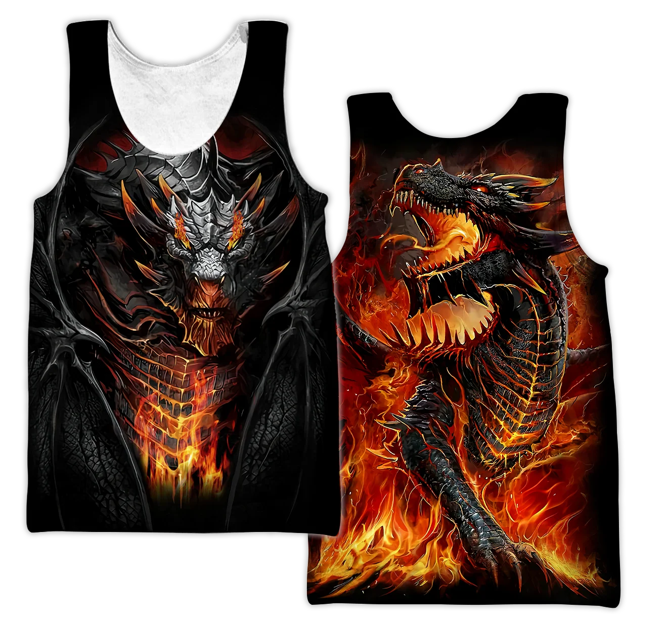 

Beautiful Fire Dragon 3d All Over Printed Mens Vest Fashion Sleeveless T-shirt Summer Streetwear Cool Unisex Tank Tops Bx45