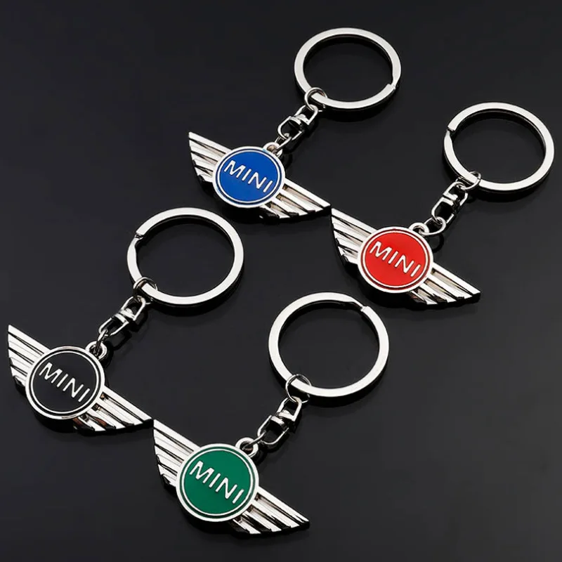 

For MINI Cooper Autobots Angel Wings Brand sports car symbol Keychains Keyring Metal Auto Car Mini Wing Logo Key Chain