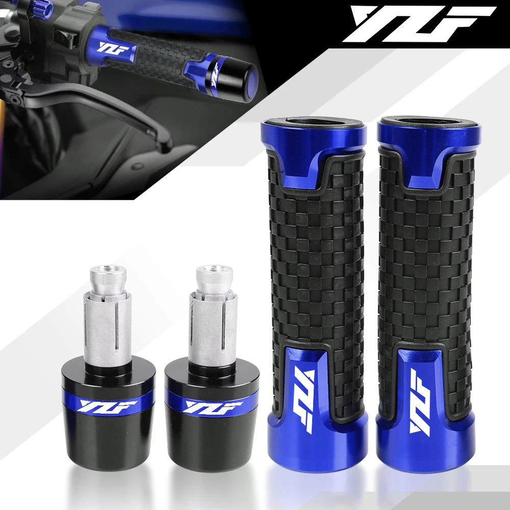 

Motorbike Accessories For Yamaha YZF R1 R3 R6 R15 R25 R125 R1M All Years 7/8" 22mm Handlebar Grips End Handle Bar Cap Ends Plug