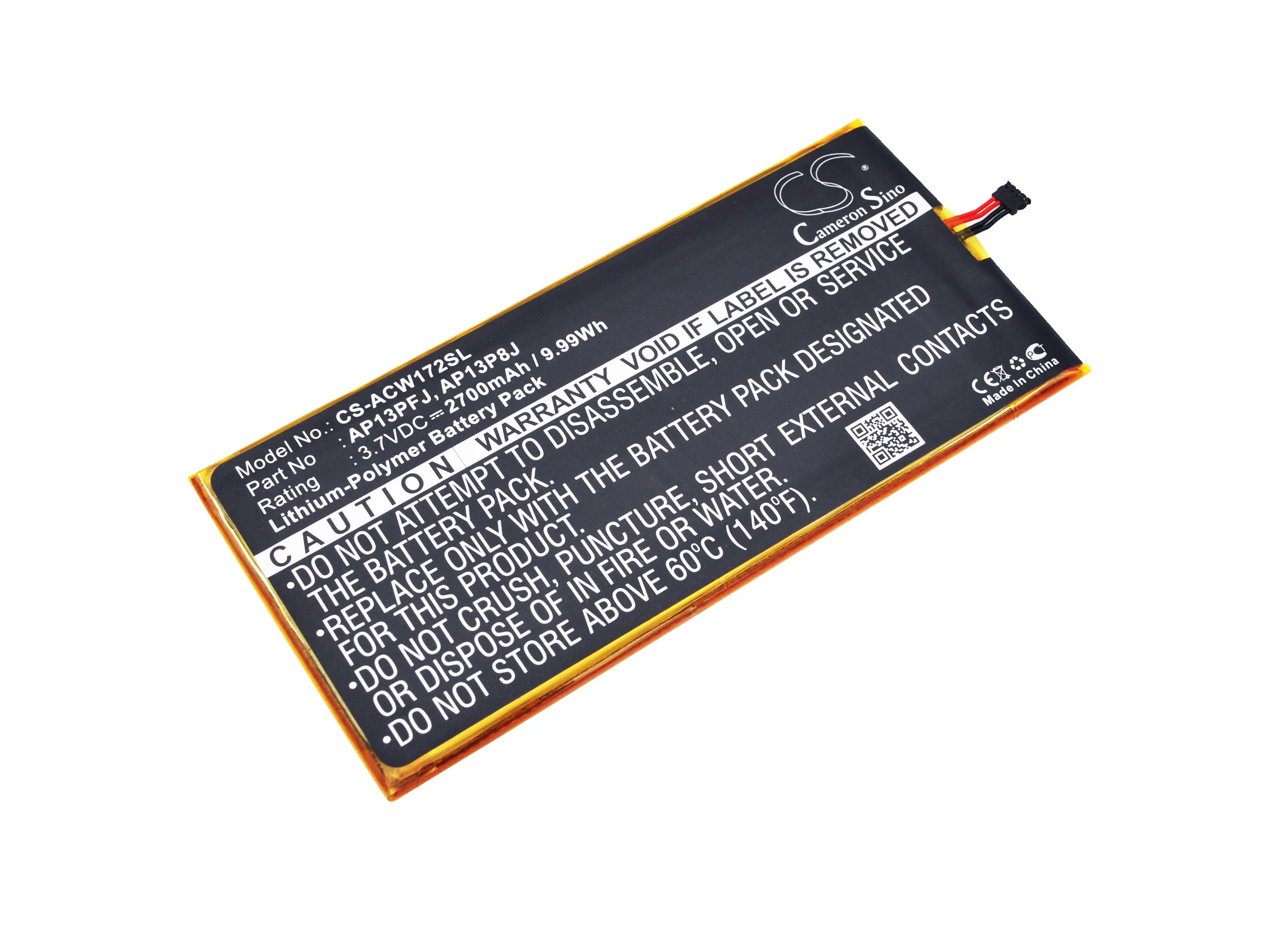 

2700mAh Acer KT.0010G.005 AP13P8J(1ICP4/58/102) AP13P8J AP13PFJ Battery for Acer Iconia B1-720 Iconia B1-720-L804 Iconia B1-720-