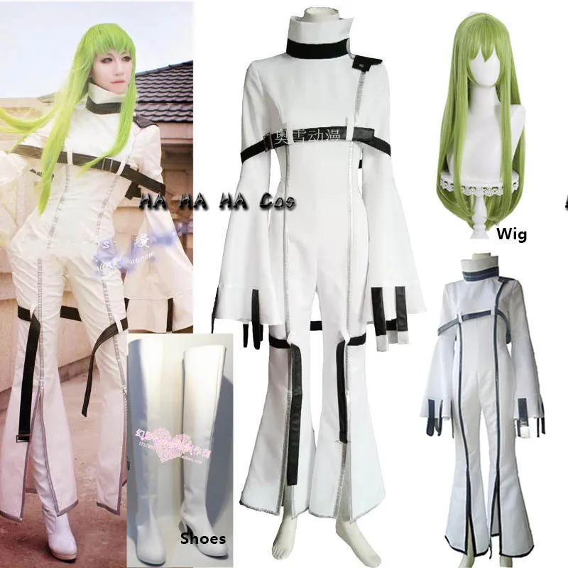 

Code Geass: Lelouch of the восстание Аниме Косплей C.C. Костюм для косплея на Хэллоуин C.C. Парик для косплея на Хэллоуин Обувь