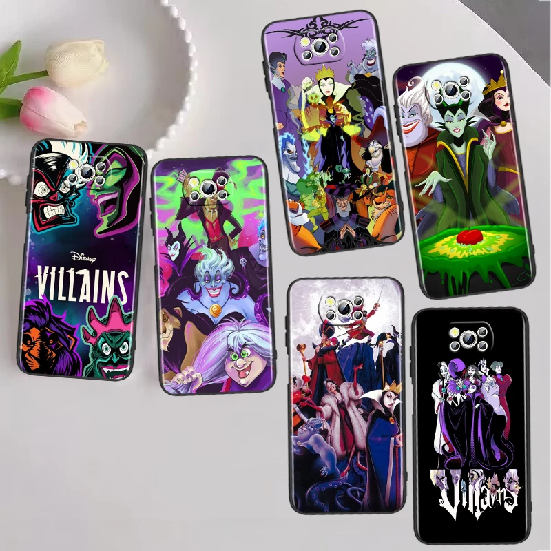

villains combo For Xiaomi Poco X5 X3 Pro X4 F4 F3 GT M5 M5s M4 M3 C55 C50 C40 5G Black Phone Case Cover