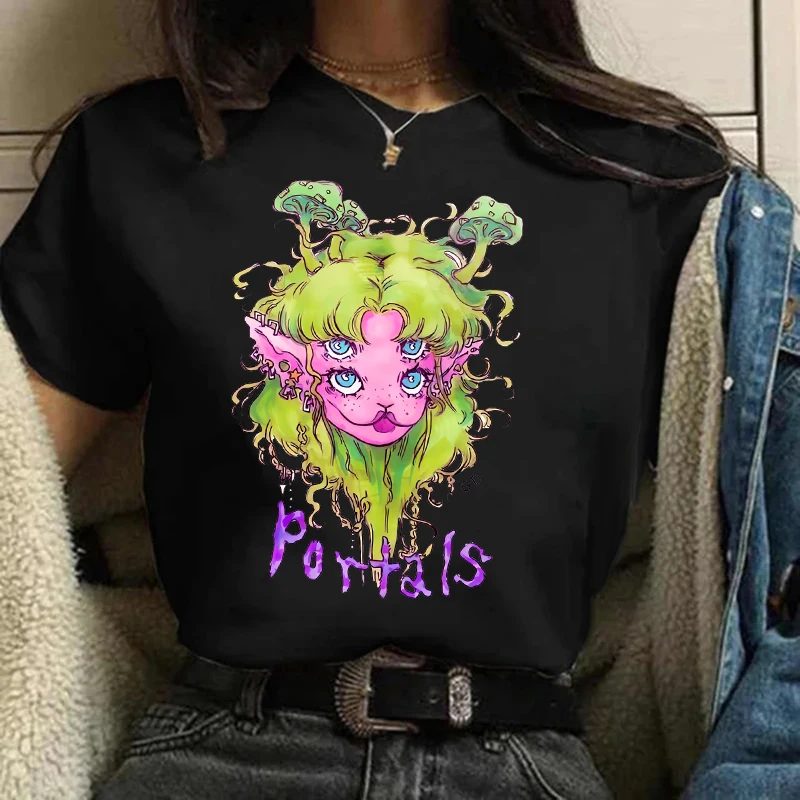 gotycka koszulka z lat 2000-х футболка Melanie Martinez женская забавная манга японское аниме одежда