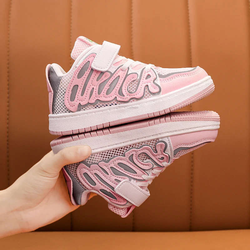 

11 повседневные кроссовки для девочек, новинка весны 2022, обувь для девочек в большом возрасте, сетчатые красные спортивные модные туфли с бол...