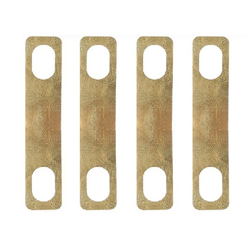 

4 Piece Electric Guitar Reinforcement Plate Square Attachment Plate Neck Heightening Metal Spacer Gold