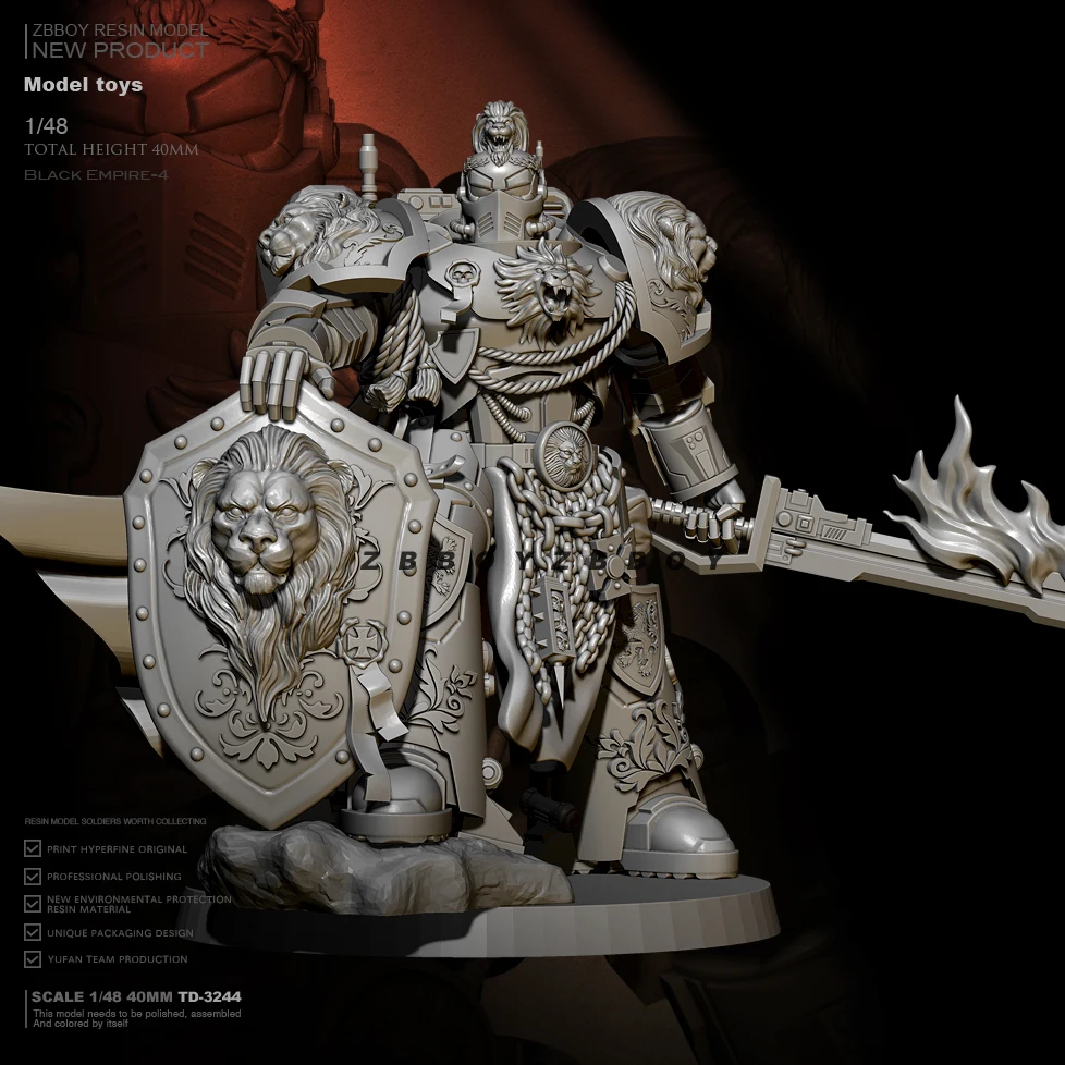 

40mm Resin model kits figure colorless and self-assembled TD-3244