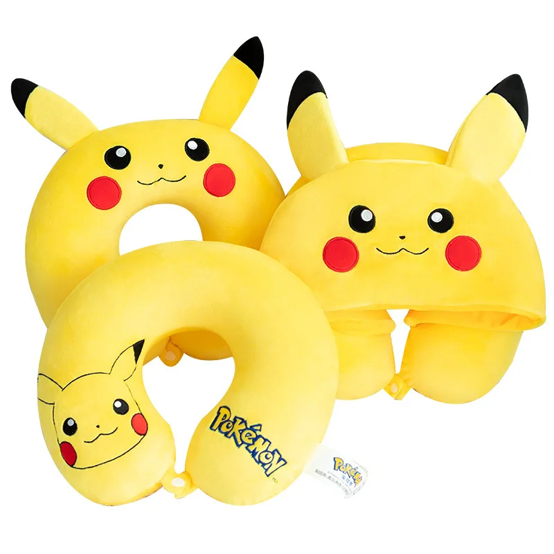 

Anime Peripherals Pokemon Pikachu Memory Foam U-shaped Pillow Portable Cute Nap Car Airplane Travel Neck Support Leisure