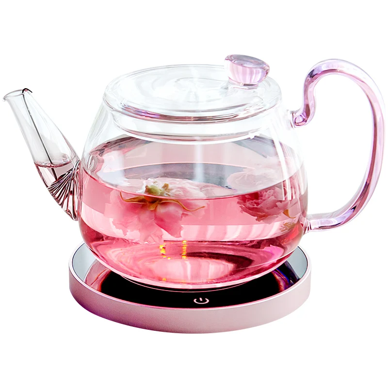 

Filter Electric Teapot Handle Warmer Lid Transparent Borosilicate Glass Teapot Infuser Teteras Para Te Home Decoration EA60CH