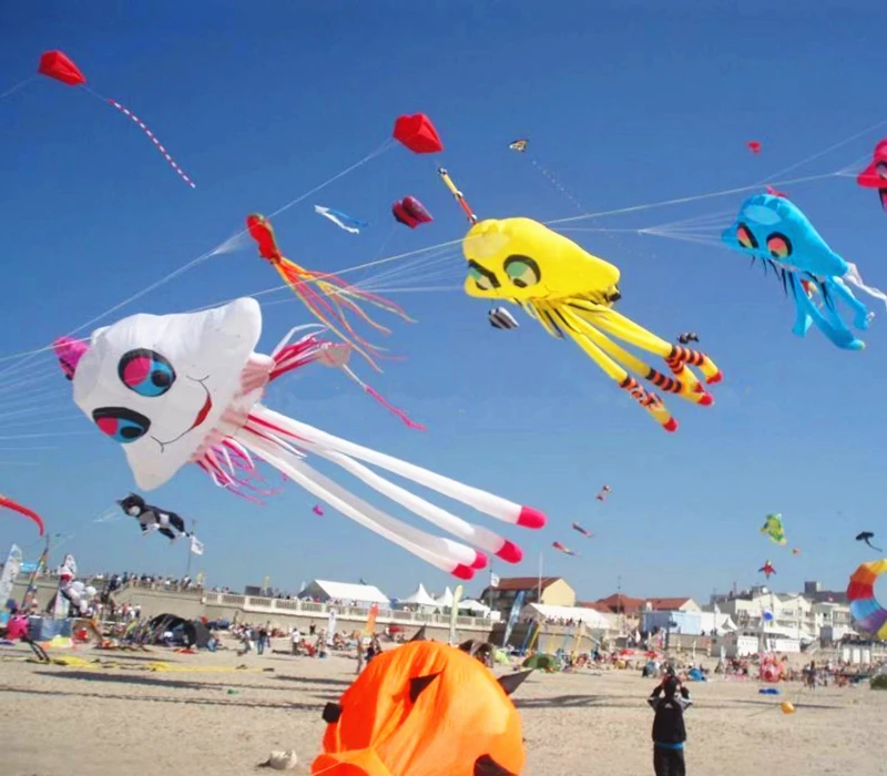 Бесплатная доставка 5 м воздушный змей-медуза летающий осьминог мягкий змей