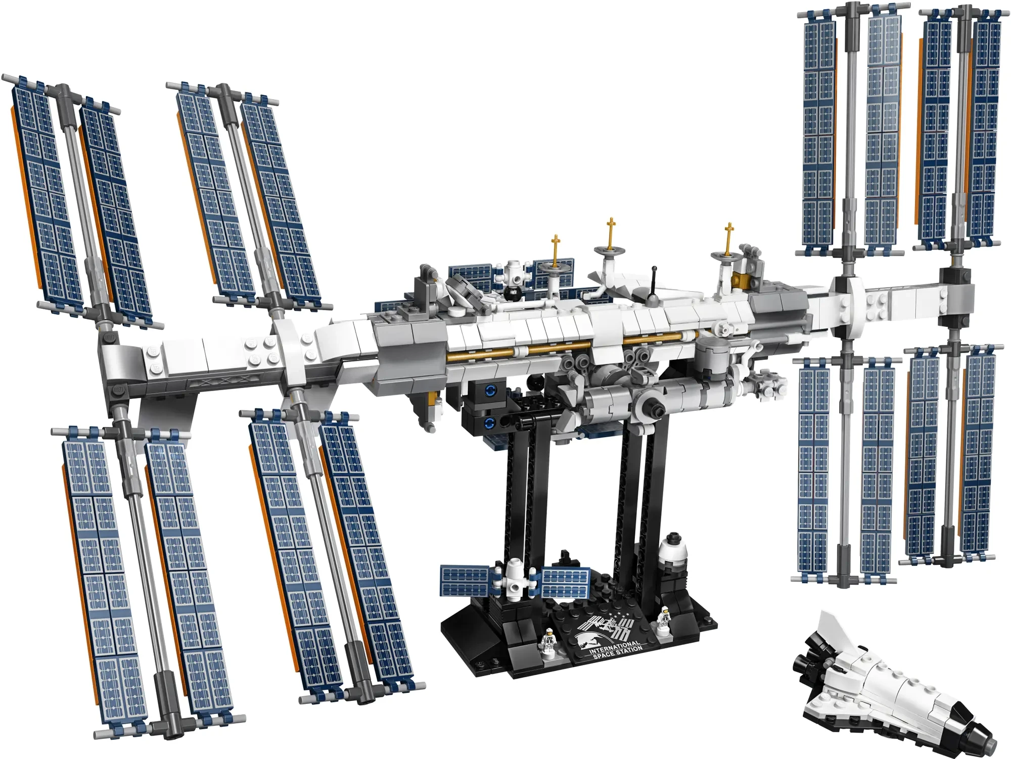 

New 60003 60004 Apollo 11 Lunar Lander And International Space Station Building Blocks Bricks 21321 Toys For Children Boy's Gift