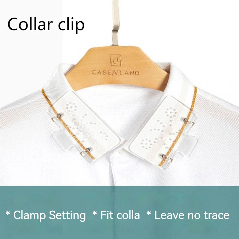 4 Pcs Shirt Collar Sticker/Clip/Folder，Collar Does Not Not Rolled Edge No Warped Tilt