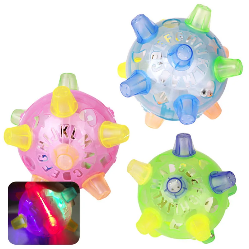 

1 Piece Flashing Dog Ball for Games Led Pets Toys Jumping Joggle Crazy Football Glowing Dog Toy Cat and Dog Interactive Toy Ball